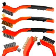 Súprava drôtených kief 180 mm mosadz nylon nehrdzavejúca oceľ 3 ks