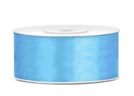 Saténová stuha - PartyDeco - modrá 25 mm x 25 m