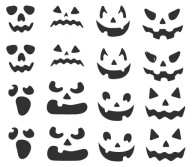 Strašidelné halloweenské nálepky - 16 ks.