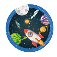 Rocket Space papierový tanier 23 cm /a'8