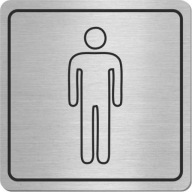 PÁNSKE WC plaketa, inox, NEREZ