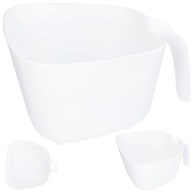 CEDNÍK Plastový univerzálny cedník s rukoväťou, biely, kuchynský, 2,4 l, veľ