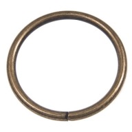Prsteň KOVOVÝ 50 mm STARÝ ZLATÝ