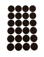 Samolepiace plstené podložky hnedé ⌀ 22mm 24 ks