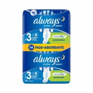 Hygienické vložky Always Ultra Duo Night s krídelkami 14 ks