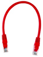 LAN kábel 0,25 m UTP Patchcord RJ 25 cm internetový sieťový kábel červený