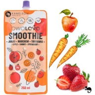 OWOLOVO SMOOTHIE ovocná pena bez cukru JABLKO MRKVOVÁ JAHODA 250ml