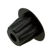 100x Čierna nábytková zátka pre 5 mm otvor