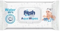 AQUAWIPES Aqua obrúsky pre deti vlhčené obrúsky 99% voda 60ks
