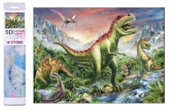 DIAMANTOVÁ MOZAIKA DIAMANTOVÁ VÝŠIVKA T-REX DINOSAUR