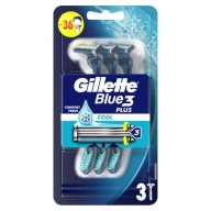 Gillette Blue3 Plus Cool Jednorazové holiace strojčeky pre mužov, 3 ks.
