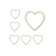6 cm / 6 ks Hearts Ring Base pre Scrabki Catcher