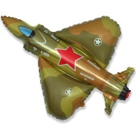 fóliový balón MILITARY FIGHTER lietadlo F16 camo zelená