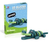 KROKODÝL ALGATOR PENOVÉ BLOKY HÁDANKA 21 PRVKOV