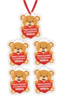 Papierové medaily Teddy Bear's Friend 5 ks