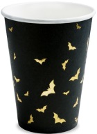 HRNČKY čierne so zlatými BATKY na HALLOWEEN Sv. Ondreja 220ml 6 ks