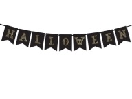 Halloweenska bannerová girlanda - čierna, 20 x 175 cm