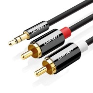 UGREEN AV116 kábel 3,5 mm Jack na 2RCA (Cinch) 2 m (čierny)