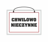 Laminovaný nápis DOČASNE ZATVORENÝ do predajne