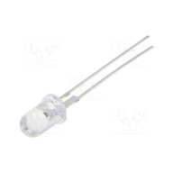 LED dióda 5mm červená 15 stupňov 75000mcd 50mA / OS5REA5111P