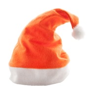 MIKULÁŠSKA ČIAPKA S BAMBUĽKOU Vianočná ORANŽOVÁ Santa Claus