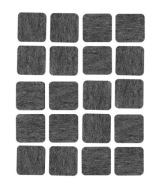 Samolepiace plstené podložky, sivá (sada 20 ks) 20x20mm