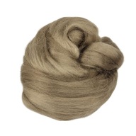 SVETLOHNEDÁ česaná viskózová látka na vlasy, na plstenie, vlna 50g BLOND MYSI