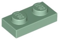 Lego New Sand Green Plate 1 x 2 3023