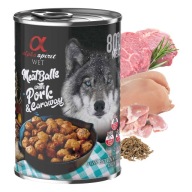 ALPHA SPIRIT Mokré krmivo pre psov Fašírky Bravčové 400g