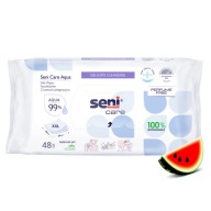Vlhčené vlhčené obrúsky pre dospelých seniorov Seni Care Aqua 48 ks.