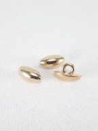 Zlatý kovový gombík 5x11mm slza, 2ks