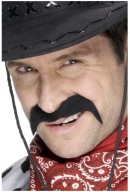 Black Cowboy Šerif Fúzy Kovboj DIVOKÝ ZÁPAD