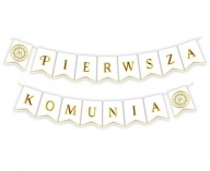Banner na prijímanie Vlajky na prvé sväté prijímanie 13,5 x 17,5 cm, 2 x 300 cm