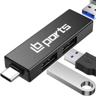 ADAPTÉR ADAPTÉR USB TYP C 3.0 USB HUB 3 PORTY USB TYP A 2.0 / 3.0