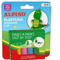PLASTICINE Alpino kreatívna sada DINO 25g x 4 farby