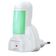 Nočná lampa do LED zásuvky s vypínačom LN-02, zelená