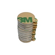 Neodymový magnet 15x1 mm s 3M lepiacou páskou 10 ks