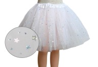 # TYLOVÁ SUKŇA TUTU SUKŇA 30cm BIELA ​​s HVIEZDAMI