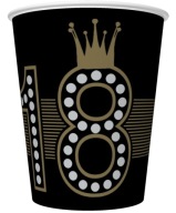 PAPIEROVÉ POHÁRKY k 18. narodeninám 250ml 8s