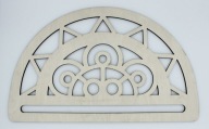 Ozdobný drevený polo-MANDALA prsteň 25x13,5cm 4mm!