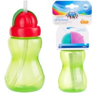 CANPOL Hrnček, fľaša na vodu so slamkou, tuba, 270 ml, 4 farby