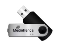 MEDIARANGE PENDRIVE 64 GB USB 2.0 OTOČNÝ KOVOVÝ