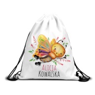 Taška na batoh do škôlky na topánky Meno BUTTERFLY