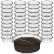 Okrúhla PP nádoba s vrchnákom, dip omáčka, 30 ml, 100 ks