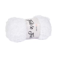 100g kožušinová priadza Fable Fur biela 965