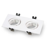 Dvojité WHITE MOVABLE svietidlo pre LED
