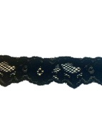 ŠTÝLOVÁ OZDOBNÁ ČIPKA 3,5CM, ELASTICKÁ, ČIERNA