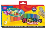 Colorino Kids Plasticine 12 farieb zlatá + strieborná