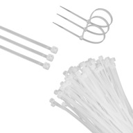 Sťahovacie pásky Silné sťahovacie pásky 2,5x100mm biele Balenie 100 kusov
