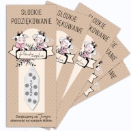 ĎAKUJEME za hostí FUDGE na svadobnú hostinu 5 ks